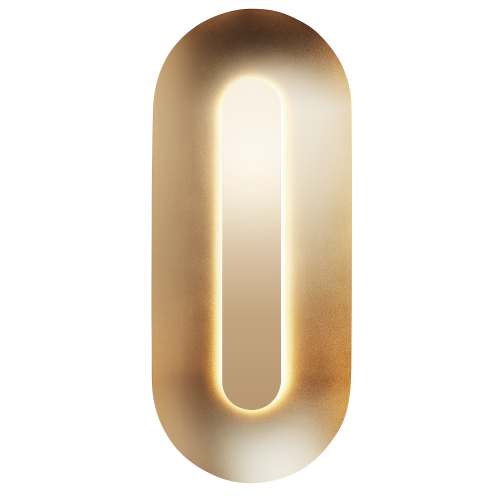 Nuura – Large brass Sasi wall lamp