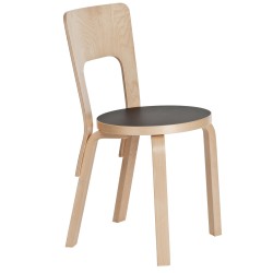 66 chair - birch + black linoleum - OFFER - Artek