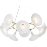 Nuura – Petalii Chandelier, white and polished brass