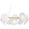 Nuura – Petalii Chandelier, white and polished brass