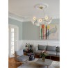 Nuura – Petalii Chandelier, white and polished brass