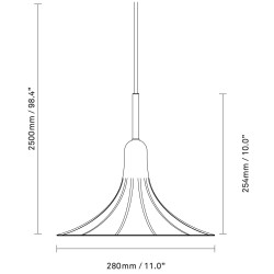 Nuura – Suspension Petalii blanc et laiton poli