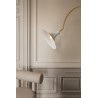 Nuura – Petalii Floor lamp, white and polished brass