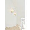 Nuura – Miira wall lamp brass and white opal glass