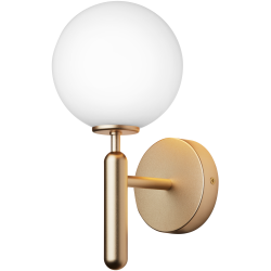 Nuura – Miira wall lamp brass and white opal glass