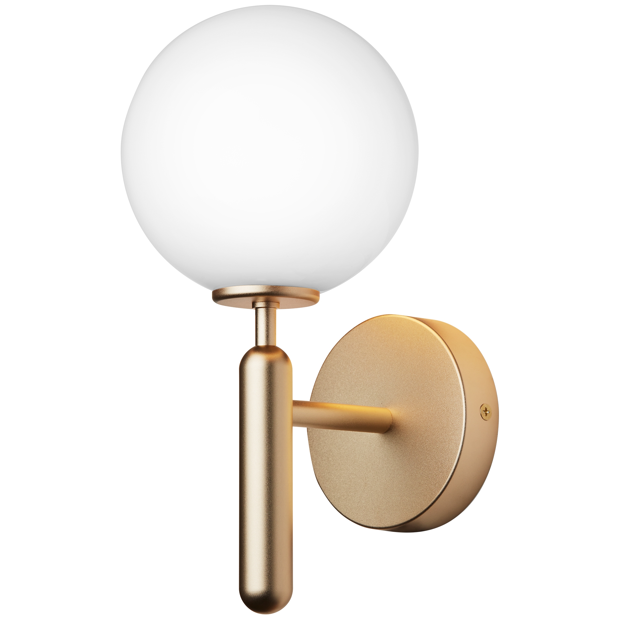 Nuura – Miira wall lamp brass and white opal glass