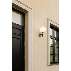 Nuura – Miira Outdoor wall lamp, dark bronze and white opal glass