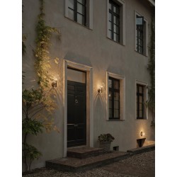 Nuura – Miira Outdoor wall lamp, dark bronze and clear glass