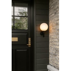 Nuura – Miira Outdoor wall lamp, black and white opal glass