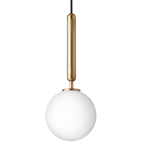 Nuura – Miira 1 pendant, brass and white opal glass