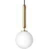 Nuura – Miira 1 pendant, brass and white opal glass