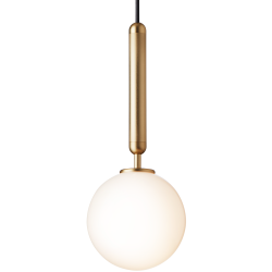 Nuura – Miira 1 pendant, brass and white opal glass