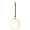 Nuura – Miira 1 pendant, brass and white opal glass