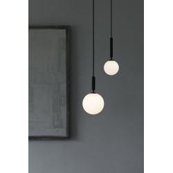 Nuura – Miira 1 pendant, rock grey and white opal glass