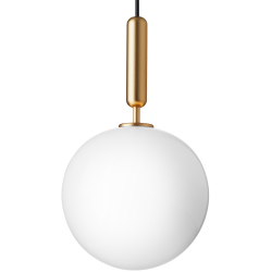 Nuura – Miira 1 Large pendant, brass and white opal glass