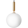 Nuura – Suspension Miira 1 Large, laiton et verre opal blanc