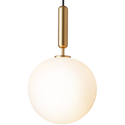 Nuura – Miira 1 Large pendant, brass and white opal glass