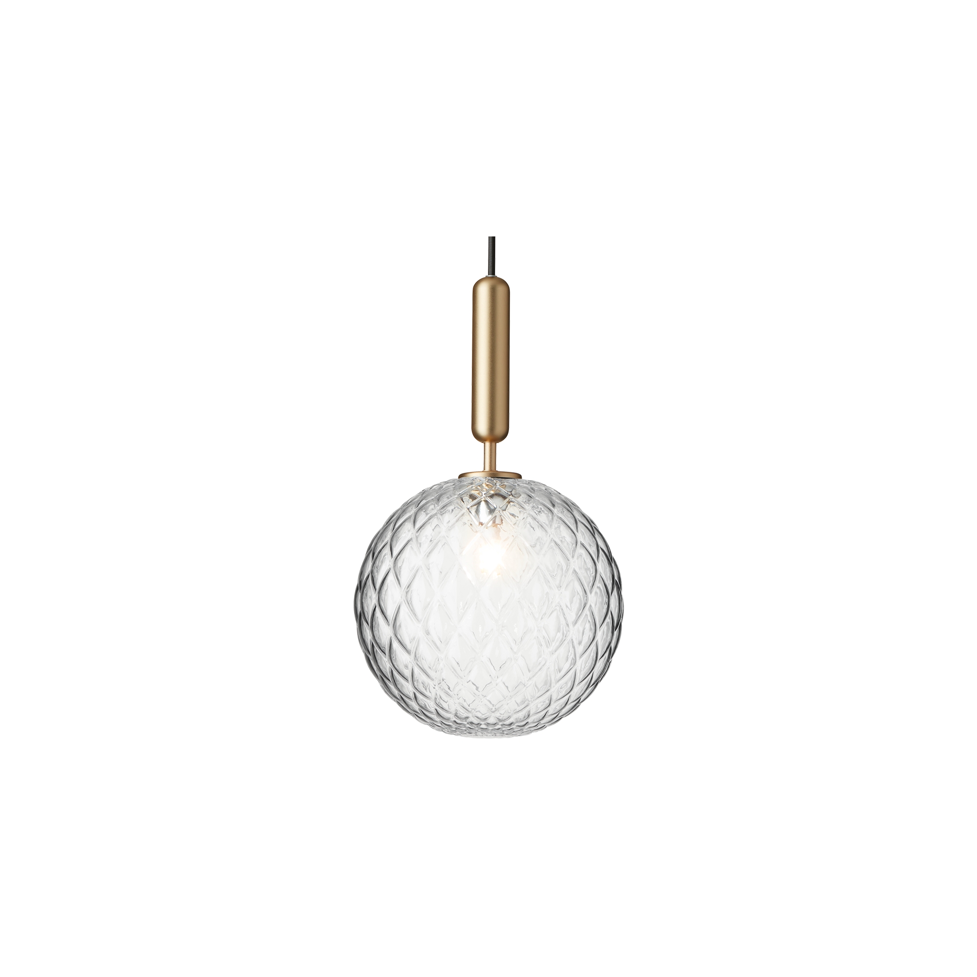 Nuura – Miira 1 Large pendant, brass and clear glass