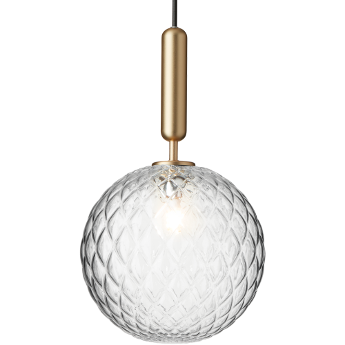 Nuura – Miira 1 Large pendant, brass and clear glass