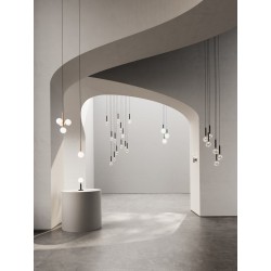 Nuura – Miira 1 Large pendant, rock grey and clear glass