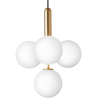 Nuura – Miira 4 pendant, brass and white opal glass