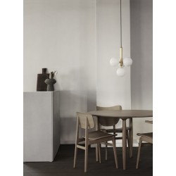 Nuura – Miira 4 pendant, brass and white opal glass