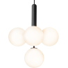 Nuura – Suspension Miira 4, rock grey et verre opal blanc