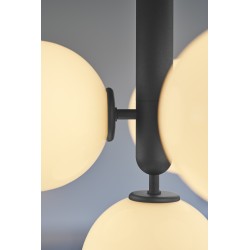 Nuura – Suspension Miira 4, rock grey et verre opal blanc