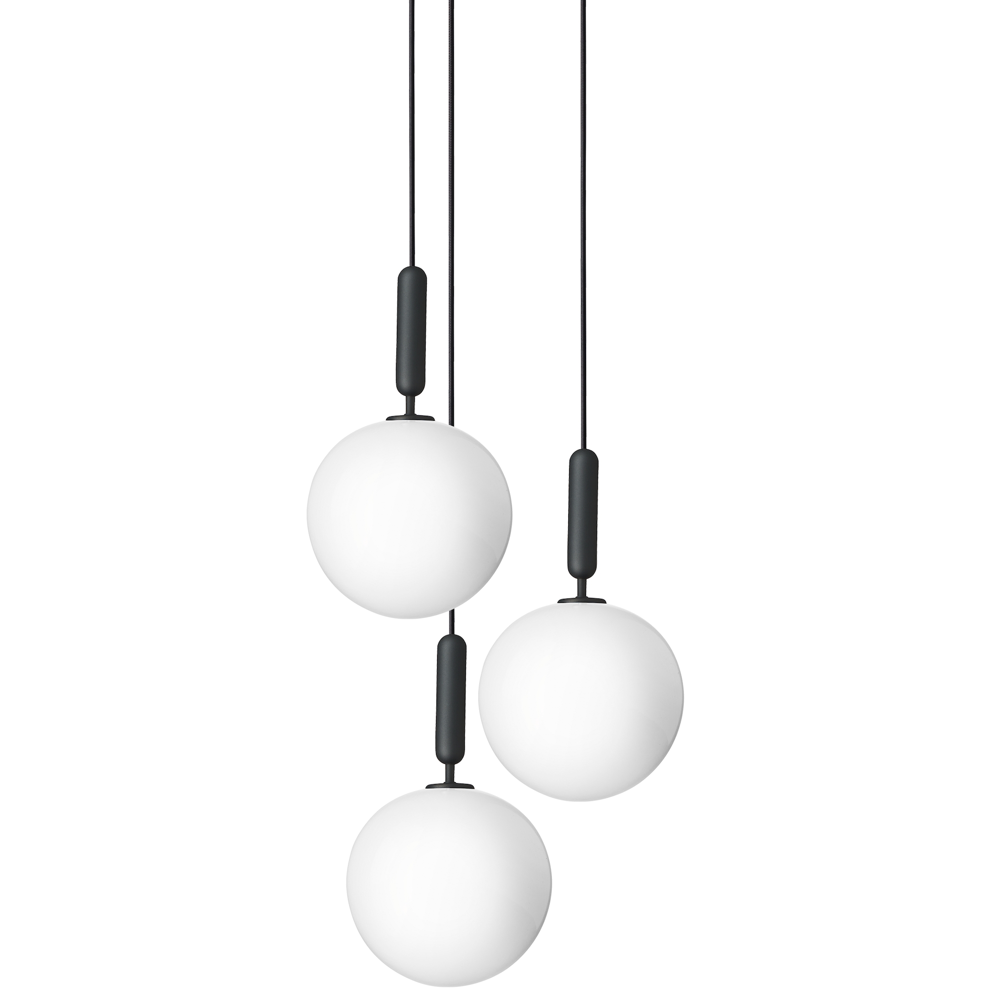 Nuura – Miira 3 Large pendant, rock grey and white opal glass