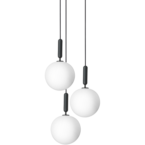 Nuura – Miira 3 Large pendant, rock grey and white opal glass