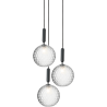 Nuura – Suspension Miira 3 Large, rock grey et verre transparent