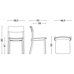 Pastis Chair (without armrest) - Pine green - OFFER - HAY