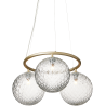 Nuura – Miira 3 Circular pendant, brass and clear glass