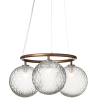 Nuura – Miira 3 Circular pendant, dark bronze and clear glass