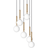 Nuura – Suspension Miira 6, laiton et verre opal blanc