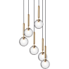 Nuura – Miira 6 pendant, brass and clear glass