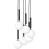 Nuura – Suspension Miira 6, rock grey et verre opal blanc