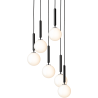 Nuura – Suspension Miira 6, rock grey et verre opal blanc