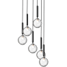 Nuura – Miira 6 pendant, rock grey and clear glass