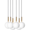 Nuura – Miira 6 Large pendant, brass and white opal glass