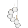 Nuura – Miira 6 Large pendant, brass and clear glass