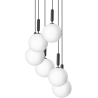 Nuura – Suspension Miira 6 Large, rock grey et verre opal blanc