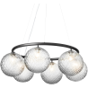 Nuura – Miira 6 Circular pendant, rock grey and clear glass