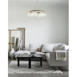 Nuura – Miira 6 Circular pendant, dark bronze and clear glass