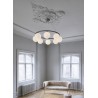 Nuura – Miira 8 Circular pendant, rock grey and white opal glass