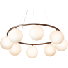 Nuura – Miira 8 Circular pendant, dark bronze and white opal glass