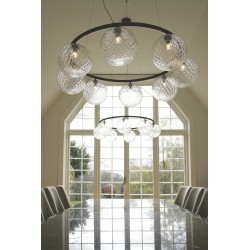 Nuura – Miira 8 Circular pendant, dark bronze and clear glass