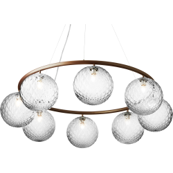 Nuura – Miira 8 Circular pendant, dark bronze and clear glass