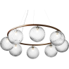 Nuura – Miira 8 Circular pendant, dark bronze and clear glass