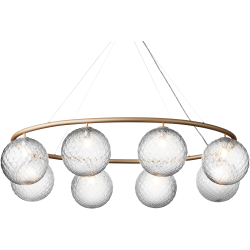 Nuura – Miira 8 Oval pendant, brass and clear glass